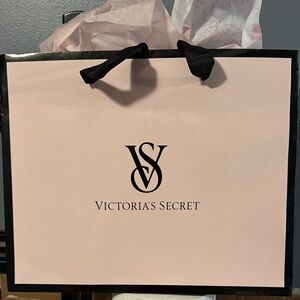 Empty Victoria's Secret Light Pink Shopping Bag